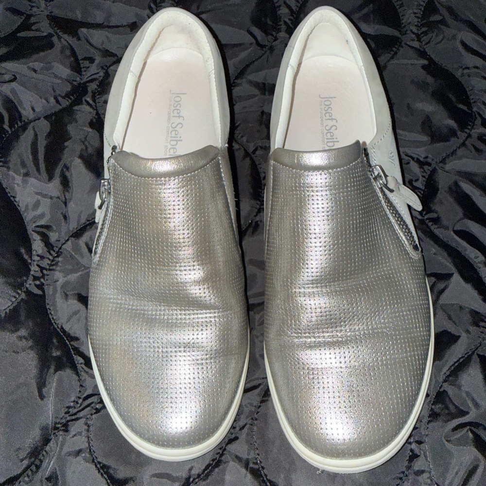 Josef Seibel Women’s Silver Slip-On Shoes